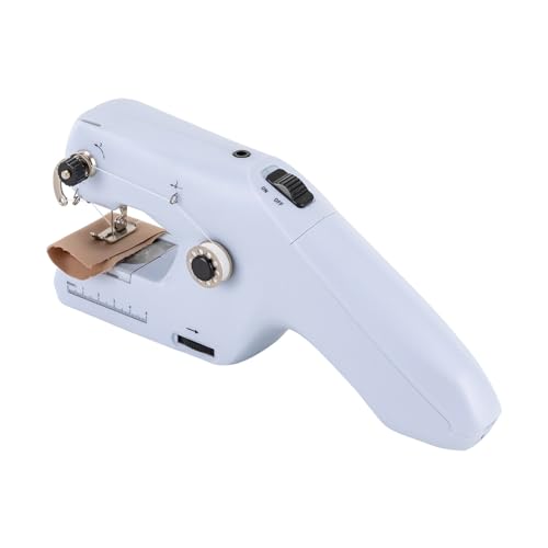 Automatische Handnähmaschine, für Kleidung Stoffvorhänge DIY-Haushalt und Reisen (weiß)
