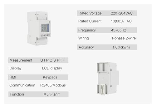 Compteur de puissance triphasé AC ADL400, Idéal Borne Recharge EV & Usine