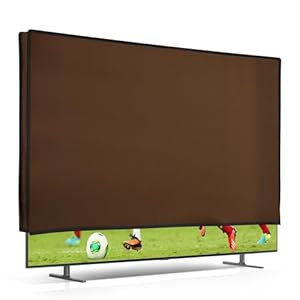kwmobile beschermhoes voor 139,7 cm (55 inch) televisie – stoffen beschermhoes voor binnen-tv-display – donkerbruin
