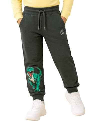 Image of KiddoPanti Boys Solid Fleece Track Pants | Cotton Poly Fleece Fabric | Ankle Length Bottom Rib | 2 Front Patch Pocket | Elastic Waist & Drawcord | Jogger Track Pants for Boys