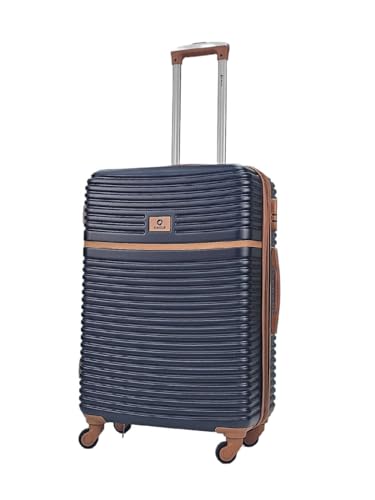 Navy Robust Medium Check in Suitcase 71 x 48 x 27 cm Lightweight Hard Shell Luggage