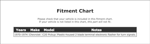 Turn Signal Flasher Compatible With Chevrolet C20 Pickup 1974 1973 1972 1971 1970 P-2132631