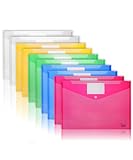 Mr. Pen- Plastic Envelopes, 10 Pack, A4, Letter Size, Assorted Colors, Plastic Envelopes with Snap Closure, Plastic Envelopes for Documents, Document Envelope, Poly Envelope, File Envelopes