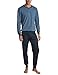 CALIDA Relax Essentials Bündchen-Pyjama Herren, aus 100% Bio-Baumwolle, Hose mit stoffbezogenem Gummibund