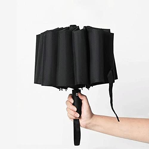 Automatic Umbrella 1Pcs Automatic Open Rain Umbrella,Black, Blue, Red,Lightweight Waterproof Folding Umbrella,Size:41in X25in.12 Ribs Umbrella (Black 41in x25in)