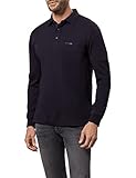 Finest Cotton Pierre Cardin Longsleeves Polo Interlock Basic Plus Camisa, Azul, XXXXXL para Hombre