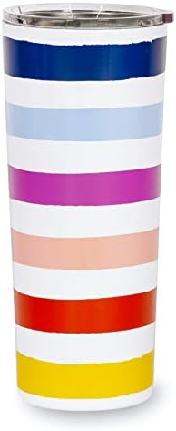 kate spade new york Insulated Stainless Steel Tumbler, 24 Ounce Double Wall Travel Cup with Lid, Autumn Floral