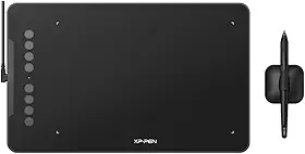 XPPen Deco 01 V3 Mesa Digitalizadora com 16384 Níveis de Pressão, 8 Teclas de Atalho, Compatível com Android Windows Linux (Preto)