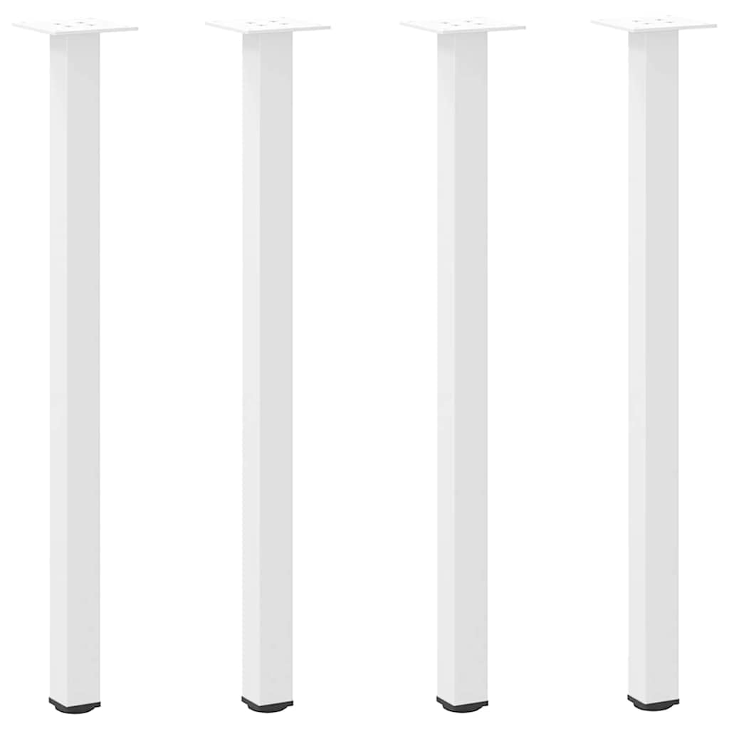 4 gambe per tavolo consolle, colore bianco, 72-74 cm, in acciaio, regolabili in altezza, stabili, per tavolino da caffè, scrivania, corridoio, camera da letto