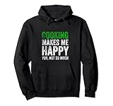 Humorous Cooking Makes Me Happy Apparel