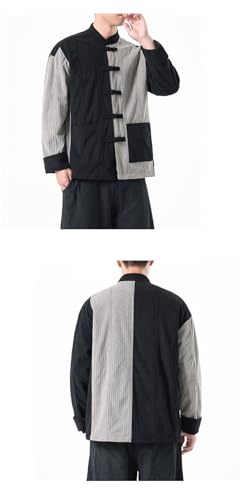 Veste patchwork pour homme style chinois - Finitions haute qualité - 6
