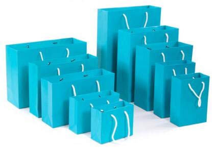 10 Uds Bolsa de Papel de Regalo Bolsa de Compras de Ropa de Regalo Papel Kraft Color sólido Negro Blanco Rosa