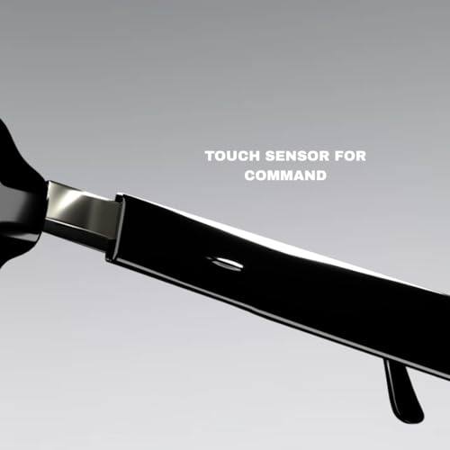 Image of Jodykoes Open media 8 in modal Smart Glasses with Built-in Speakers, Voice Assistant & Prescription Lenses | Square Bluetooth Audio Eyewear (Blue)