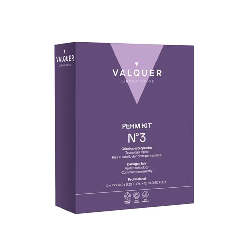 VALQUER Kit de Permanente Profesional No3 para Cabello Estropeado | 215 ml