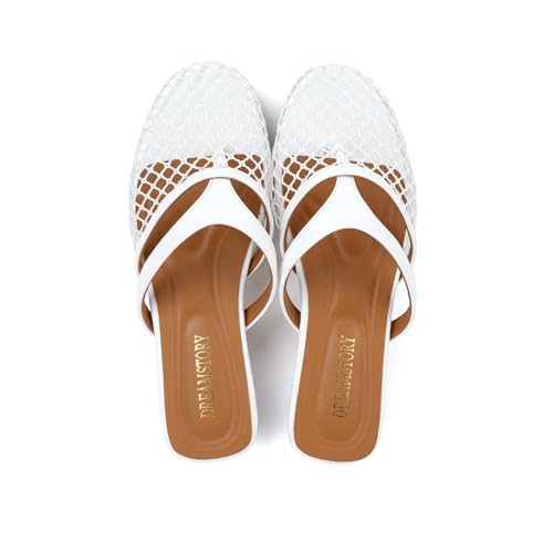 Image of DREAMSTORY Womens Beaded Flip Flops Beach Jeweled Thong Sandals | Open Round Toe, Slip on, Colorful Gemstones Embellished, Fashionable Summer Beach Style, Casual Flat Studded Shoes