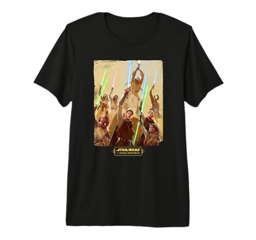 T-shirt Star Wars High Republic Jedi Lightsabers idéal pour les conventions