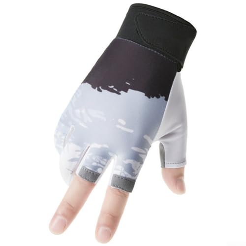 Guantes de ciclismo, 1 par, seda de hielo con tres dedos y medio, palma antideslizante transpirable, protección solar ultrafina para montar en bicicleta de carretera en verano (A negro)
