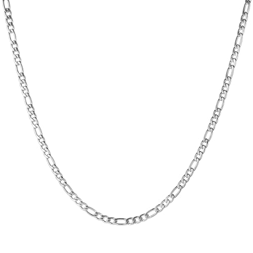 Chaîne maille figaro collier quotidien en acier inoxydable pour le sport