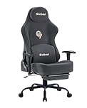 Submi Gaming Chair, Computer Chair for Adults, Ergonomic Office Chair, Big Tall Desk Chair with Footrest and Lumbar Support, Fabric, High Back PC Gamer Chair, 165°Recliner, 150KG, Teens, Deep Grey
