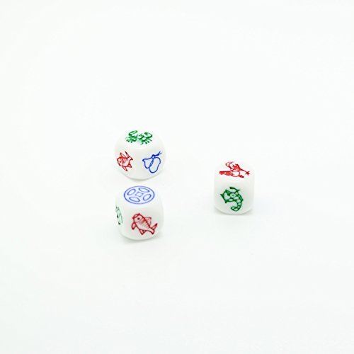 Smartdealspro Fish Prawn Shrimp Crab Chicken Coin Calabash Paper Game Chinese Traditional Gambling Set with 3 Dices