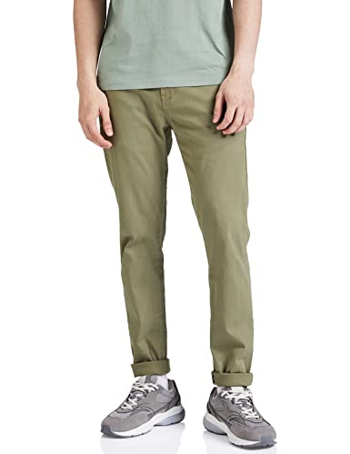 Amazon Brand - Symbol Men's Slim Casual Trousers (AW19TRS-ESS-4_Light Olive_34)