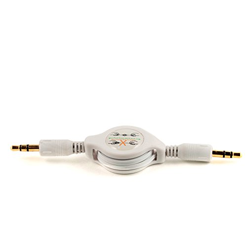 REY Câble universel de prise audio vers prise casque rétractable 3,5mm