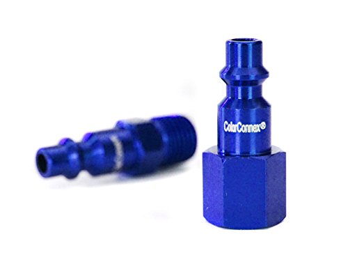 Colorconnex Coupler & Plug Kit, Automotive Type C, 1/4" Npt, Blue, 14-Piece - A72458C #TOP2