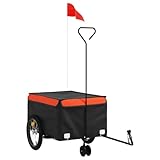 【Une conception réfléchie :】 la remorque de vélo est équipée d'une barre d'attelage qui permet de la relier facilement à un vélo. Un drapeau de sécurité est également inclus pour une meilleure visibilité.