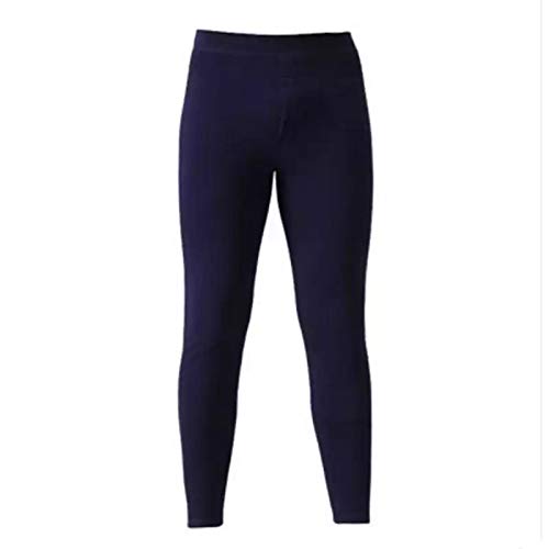 Pesail Lot de 1/2/3 shorts thermiques pour homme sans coutures avec doublure intérieure et ouverture à l'entrejambe, doux, confortables et chauds. Noir, bleu et gris. - Bleu - Taille unique Cover
