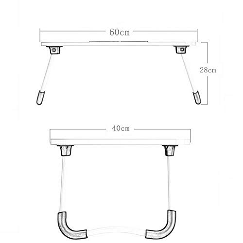 طاولة قابلة للطي بهيكل متين وخفيف للكمبيوتر والدراسة ويمكن استخدامها كطاولة طعام للاطفال للاستخدام المنزلي من رويروي، 4 الوان (اللون: اسود، الحجم: 60×40×28)، خشب