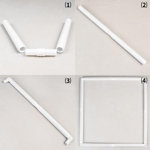 Bastidor de bordado rectangular Milageto de diseño nordico minimalista de PVC 5