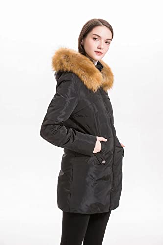 Beinia Valuker Women's Hooded Thickened Long Down Jacket Winter Down Parka Puffer Jacket #TOP4