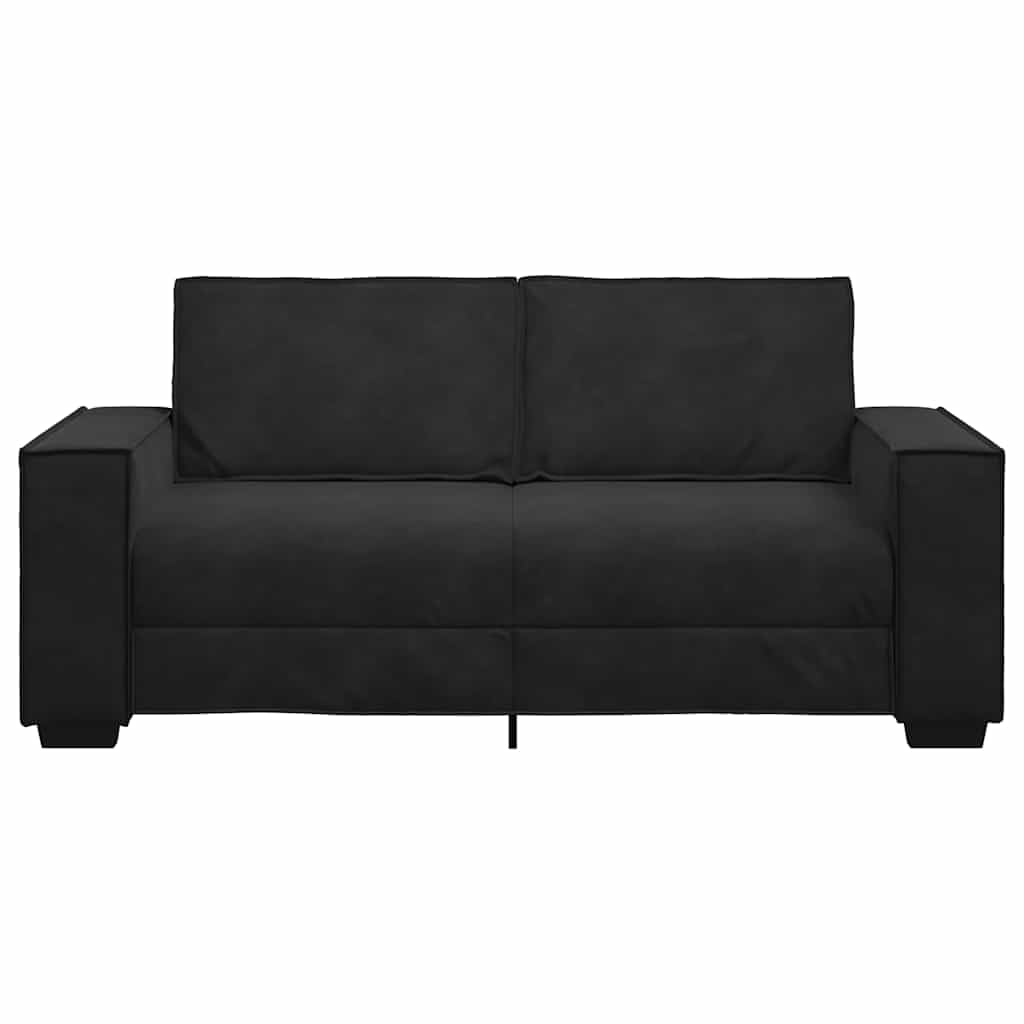vidaXL Sofá de 2 plazas Terciopelo Negro 180x78x84 cm, sofá, sofá de Dos plazas, sofá de 2 plazas de Terciopelo, sofá de 2 plazas, sofá de Terciopelo