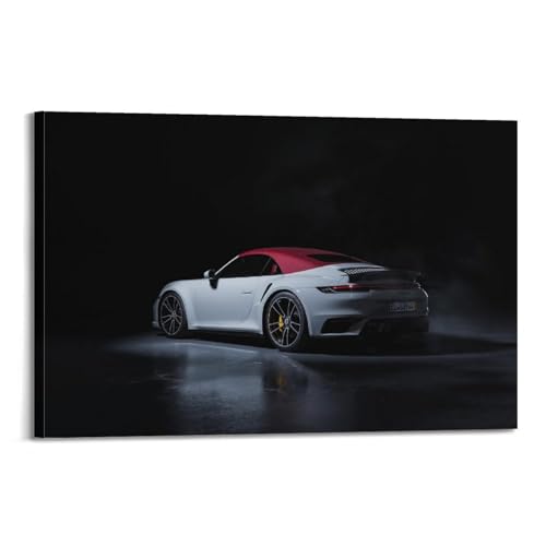 Poster 911 Turbo S NIZIEE - Peinture sur toile décorative de luxe pour salon, 50 x 75 cm