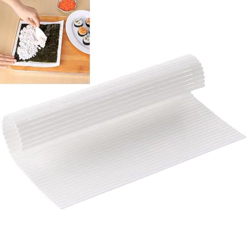 JYTDBCS 2 Pcs Sushi Rolling Mat，Sushi Rolling Mats，Sushi Making Mat，Rolling Mat Sushi Making Tool Reusable Plastic Sushi Roller for Beginners and Sushi DIY Lovers Sushi Paper