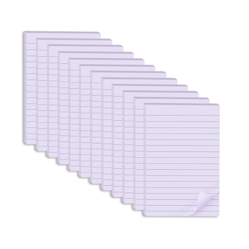 Bloc-notes adhésifs lignés grand violet clair 10,2x15,2 cm pour ne plus perdre vos listes