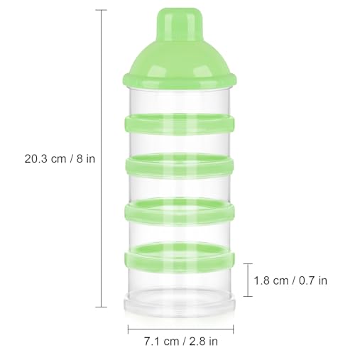 Accmor Formula Dispenser On The Go, 5 Compartments Stackable Formula Container for Travel, Baby Milk Powder Kids Snack Container, BPA Free by Accmor - Image 7