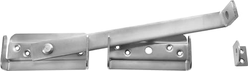 Connex Gartendoppeltor-Überwurf - 325 x 54 mm - Edelstahl rostfrei / Überwurf / Schlagladen-Überwurf / Torbeschlag / Torladenriegel / Doppel-Überwurfriegel / HVRJ20067