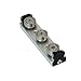 Bishop-Wisecarver UT3WPAR UtiliTrak SW Series Wheel Plate Assembly, Size 3, 3-Wheel, Crown Roller, Carbon, Shielded