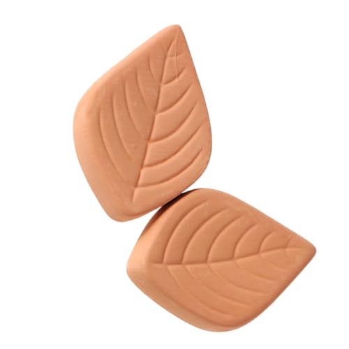Cabilock 2pcs Sugar Saver Leaf Terracotta Sugar Keeper And Softener Sugar Reusable Saver Leaf Shaped Brown Sugar Keeper Brown Sugar Softener For Sugar Container