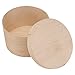 Cabilock Round Wooden Box with Lid Unfinished Wood Gift Storage Box Cake Cheesecake Packaging for DIY Projects Food Storage Container Home Decor