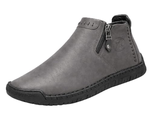 Image of Kraasa Men's Stylish Trendy Sneakers | High Tops Synthetic Side Zipper Casual Shoes | Ultra Soft Cushioned Insole | Airmix Sole Footwear