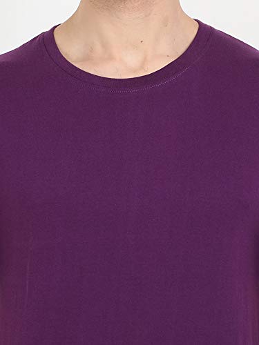 Image of FLEXIMAA Men's Cotton Round Neck Plain Half Sleeve T-Shirt