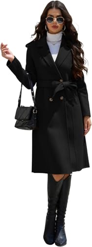 BEINF Women's Winter Coat Superior 70% Wool, Classy Long Wool
