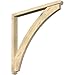 Ekena Millwork BKT0402X42X42THR03RDF Thorton Arts and Crafts Rough Sawn Bracket w/Offset Brace, Douglas Fir
