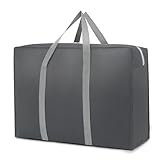 Tasche für Gartenpolster Faltbare Aufbewahrungstasche for Kleidung mit großem Fassungsvermögen, staubdicht und abnehmbar, robust, for Reisen, for Umzug, platzsparend(Grey,80x55x25cm)