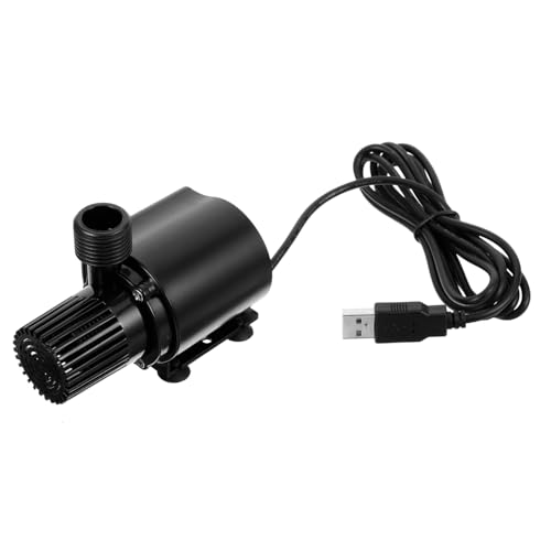 FONDOTIN Bomba Sumergible USB para Agua de Mascotas Mini Bomba de Fuente Compacta Resistente para Dispensador de Agua Pet para Acuarios Pequeños y Sistemas Hidropónicos