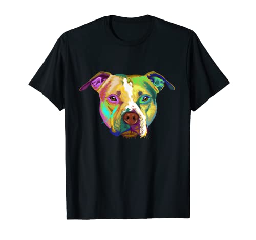 Colorido Splash Dog American Pitbull Terrier Camiseta