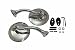 Pirate Mfg Hot Rod 4" Polished Stainless Steel Swan Neck Mirror Set