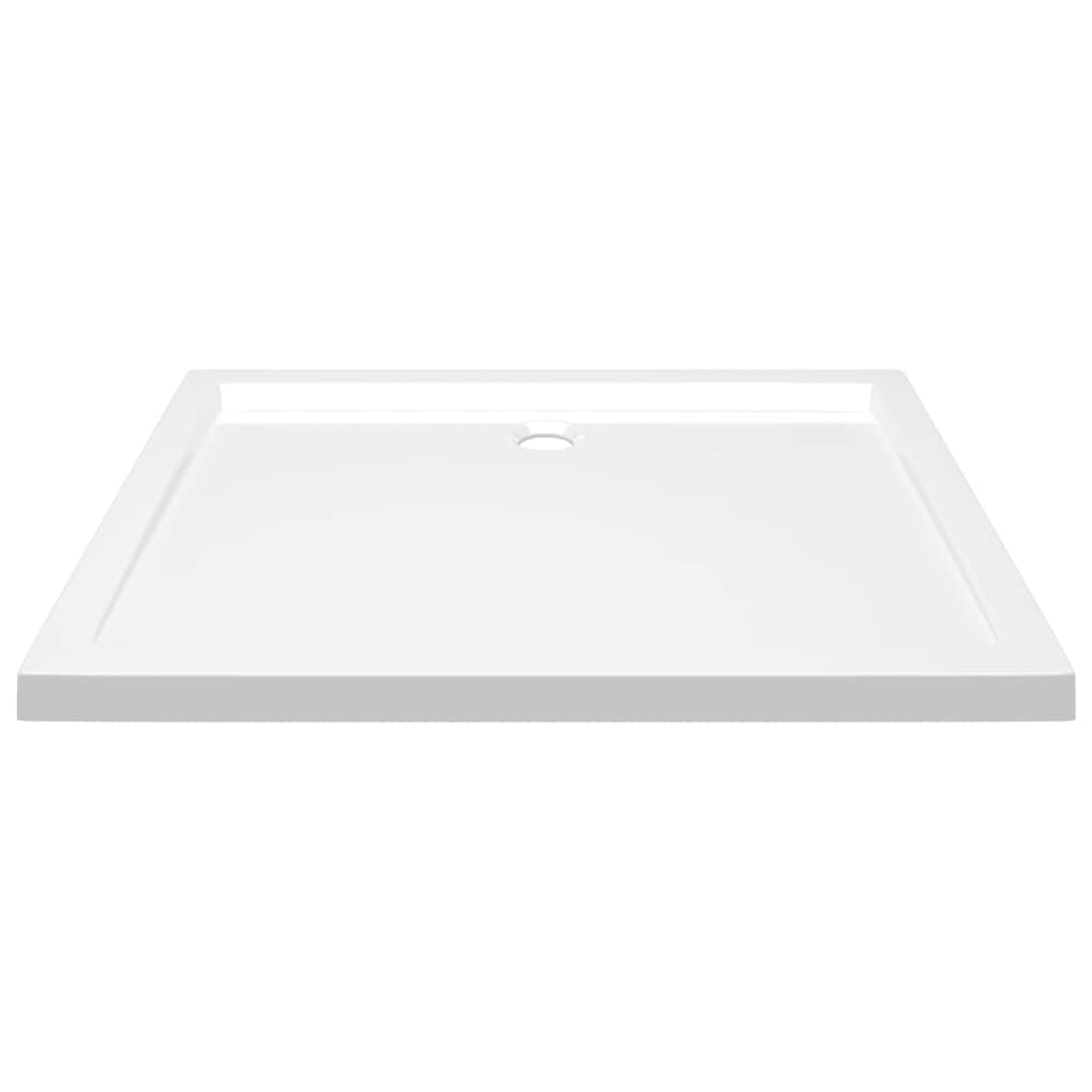 Plato de Ducha Moderno de ABS con Fibra de Vidrio, Blanco, 80x100x4cm, Bajo Umbral